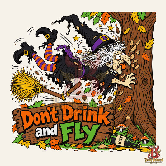 Don't Drink and Fly Witch SVG & PNG